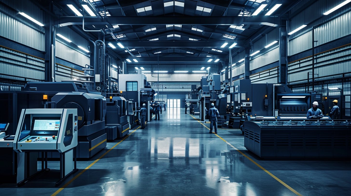 Производственный цех с CNC оборудованием